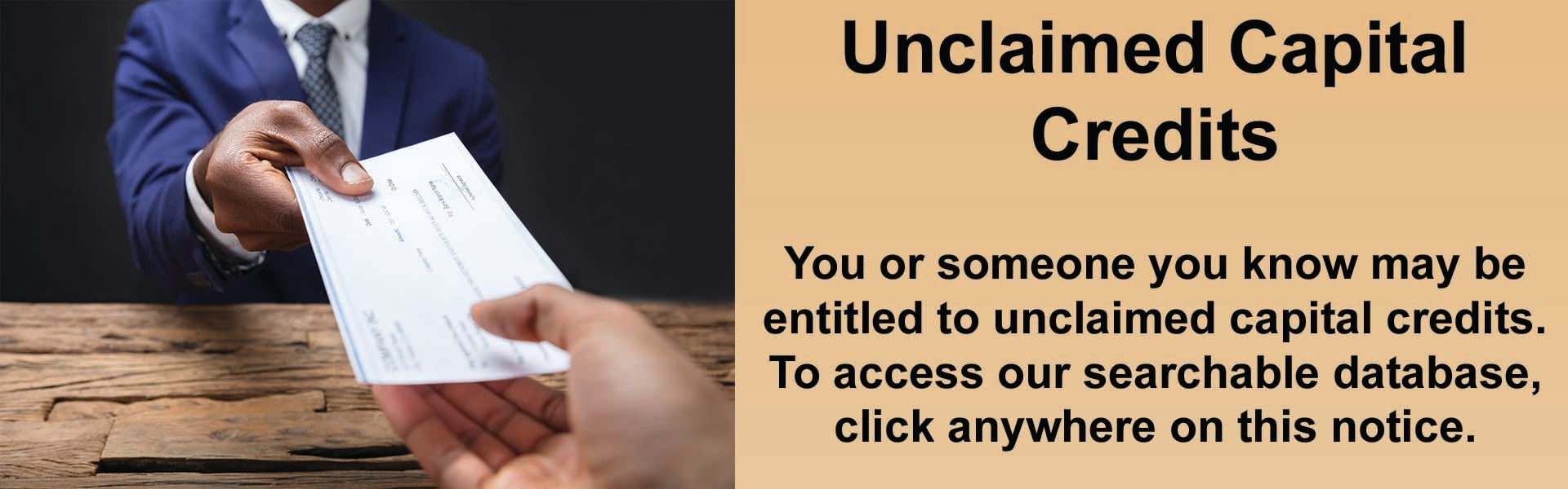 Unclaimed Capital Credits link